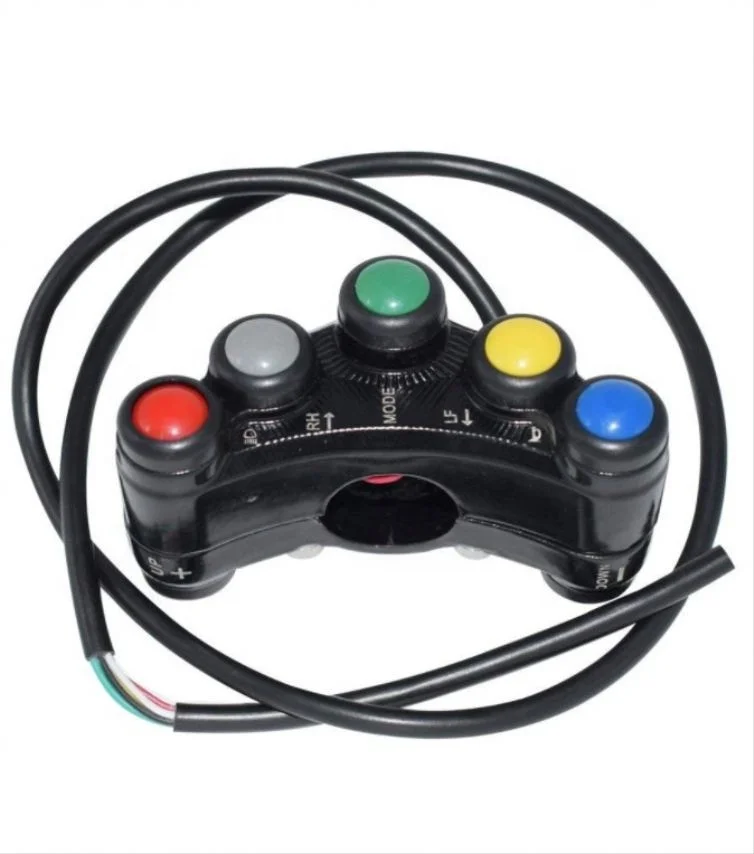 Алюминиевый Переключатель 12 В для крепления на руль мотоцикла квадроцикла с 5 кнопками для противотуманных фар