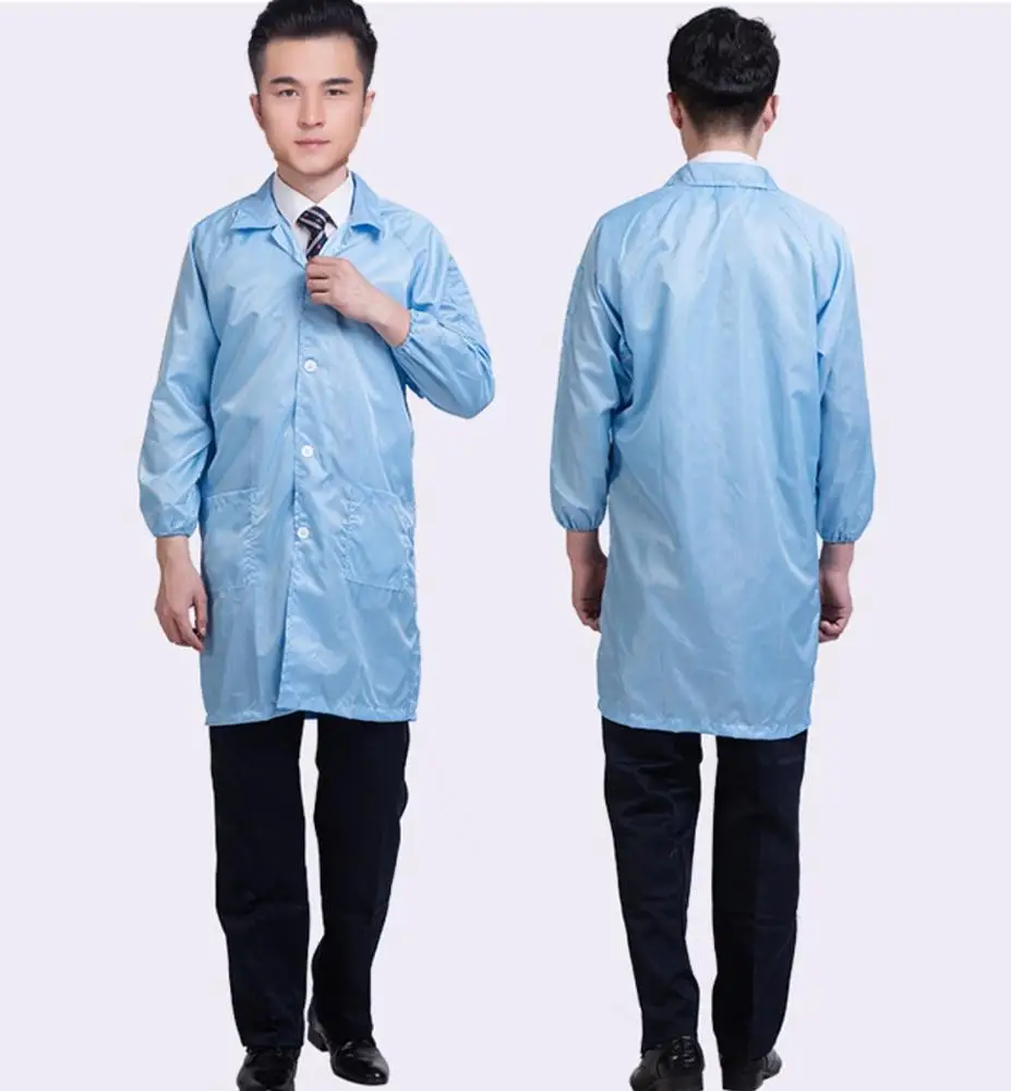 2019 Long Style Cleanroom Labcoat AntiStatic Protective Smock