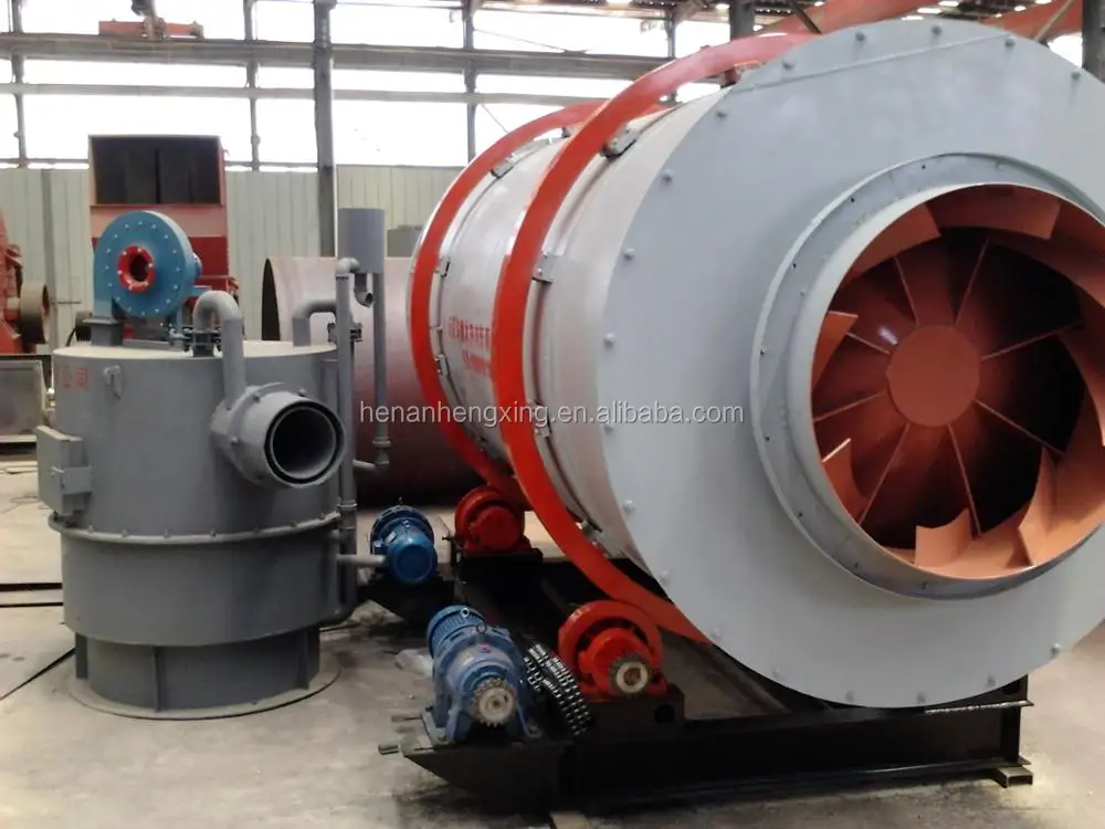 Industrial Small Silica Sand Three Cylinder Rotary Drum Drying Dryer Machine For Sale