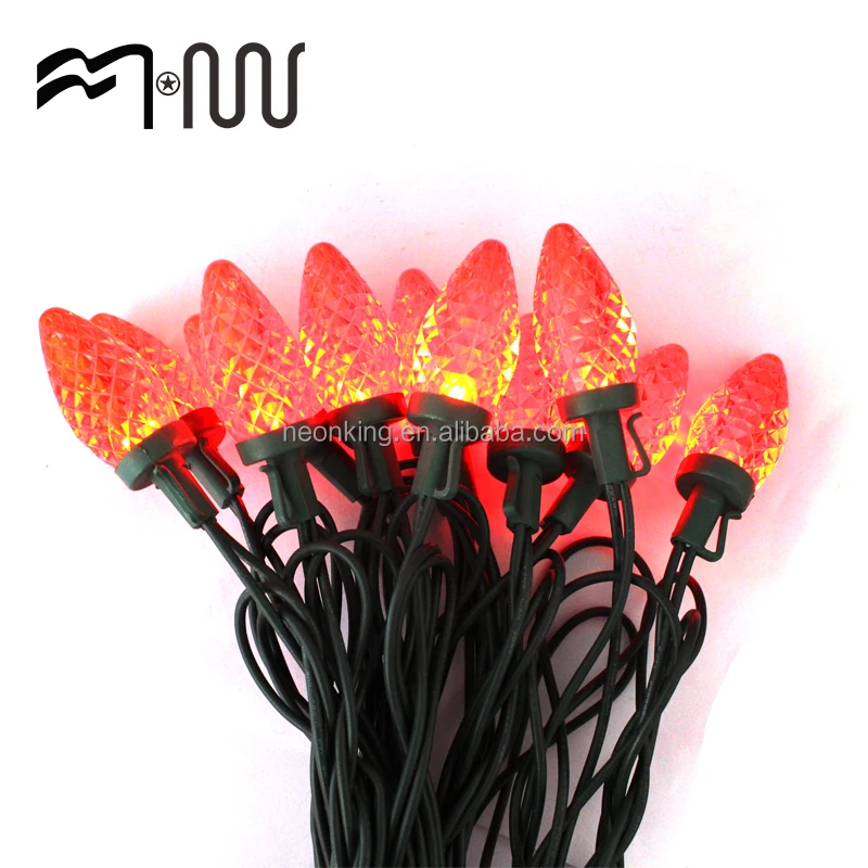 Various styles different colors green led string light C9 Xmas light