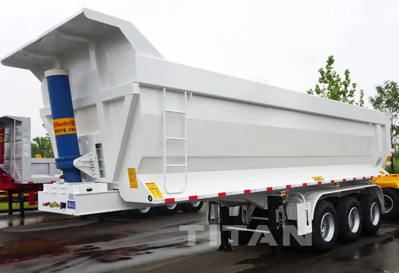 60 tons U Haul Rear Tipper Trailers /Tri-Axles End Dump Tipping Semi Truck Trailer