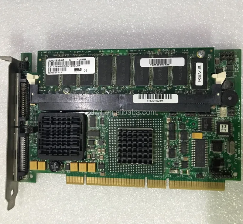PCBX518-B1 R630 PCI-X SCSI 128 М 68pin Raid карты тестирование работы PCBX518-B1
