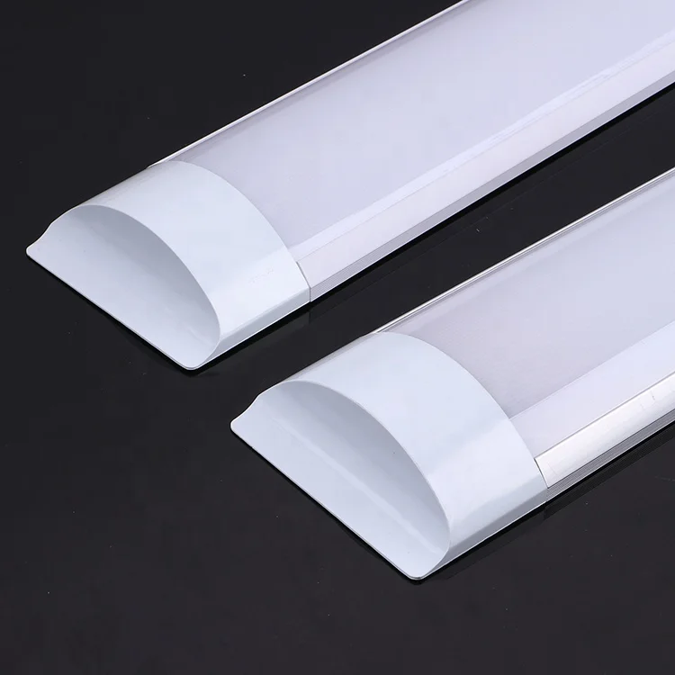 Residential indoor aluminum and full PC batten 18w 265V 600mm flat led tube light