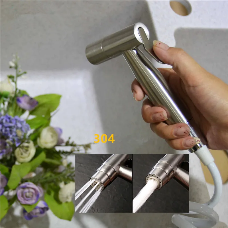 
Bidet Toilet Sprayer Set-Handheld Bidet Sprayer Kit-Bathroom Hand Shower 304 stainless steel for Self Cleaning 