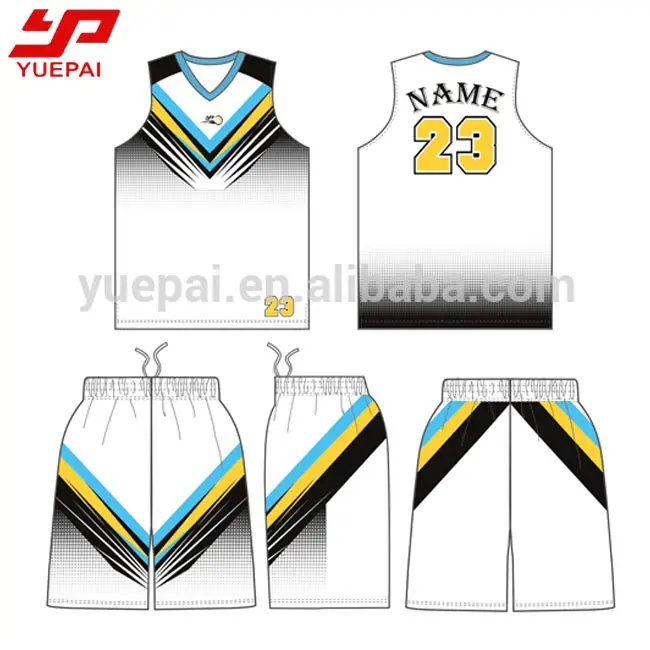 High quality sublimated basketball uniform wear sublimation custom latest basketball jersey design