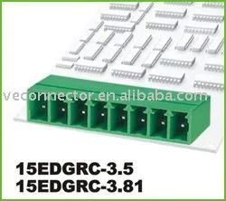3.5mm or 3.81mm pitch straight dip type terminal blocks