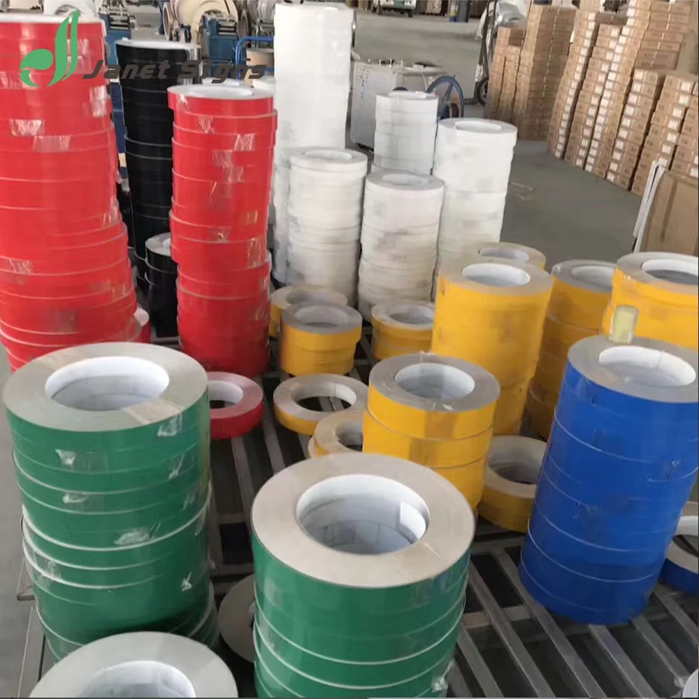 Aluminum channel letter trim cap for making letters manually