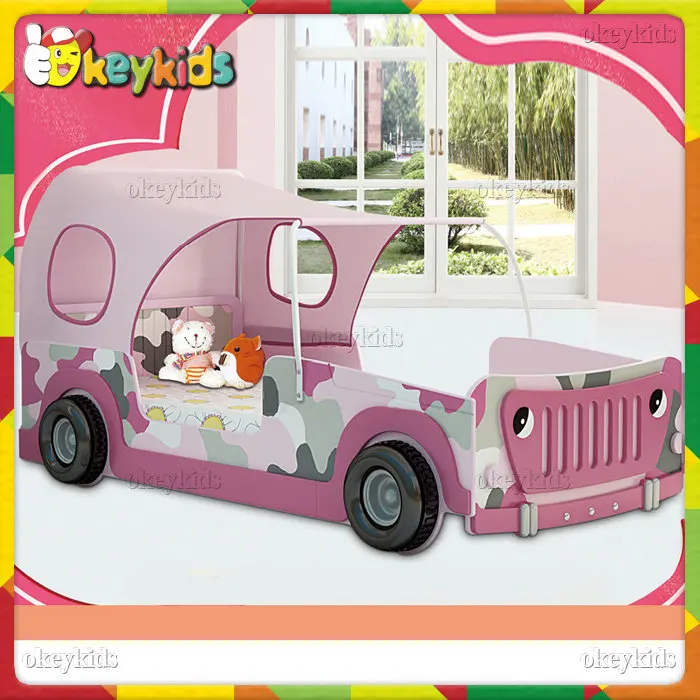 2016 wholesale baby wooden car beds for sale, new design kids wooden car beds for sale, children wood car beds for sale W08A034