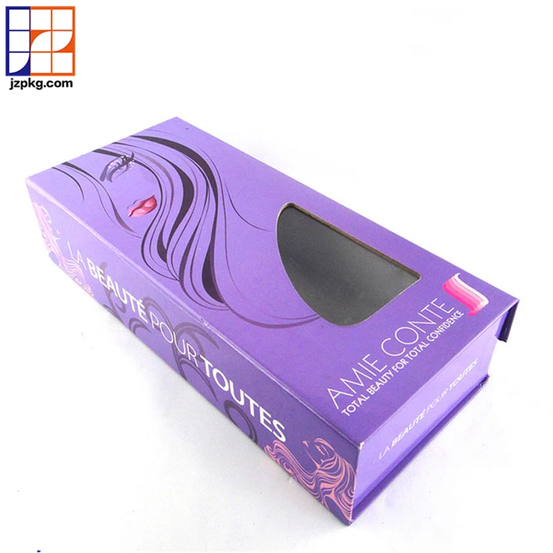 Luxury black gold hair extension packaging boxes custom logo
