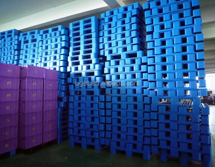 
Heavy Duty 1200*1000 4 Four Way Entry Single Face Grid 6 Runner Plastic Pallet 