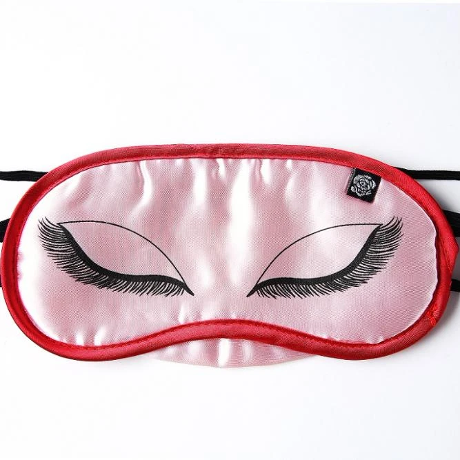 Одноразовая симпатичная маска для глаз из сатина и полиэстера с буквенным принтом животного для сна по конкурентоспособной цене