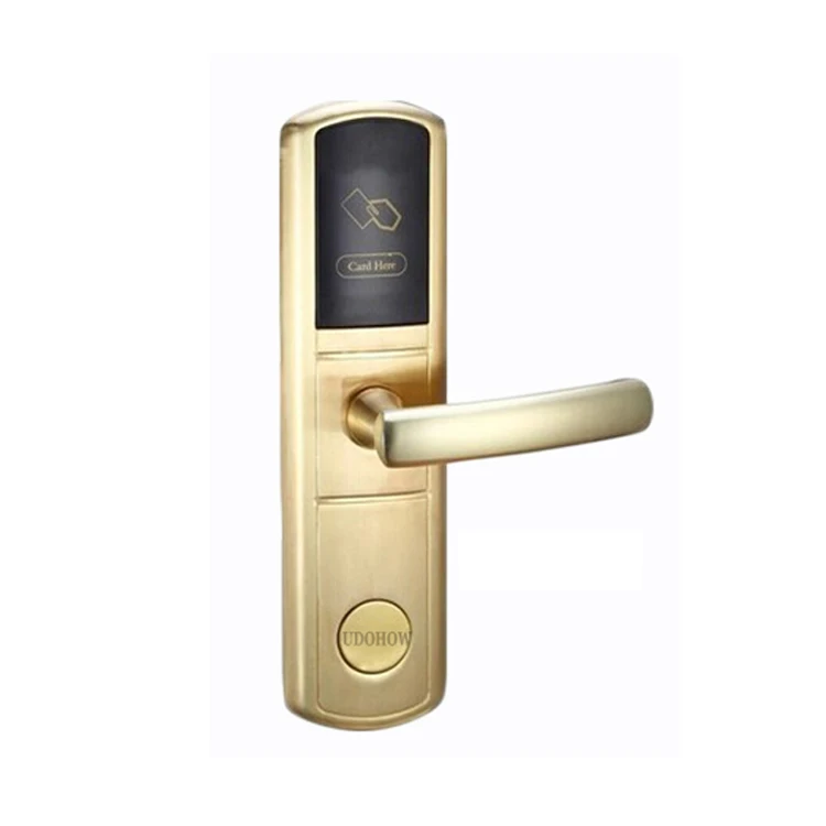 Udohow Free Software Stainless Steel Electronic Card Key Rfid Access Control Hotel Door Lock