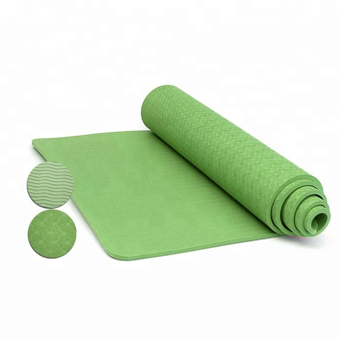 Direct factory purple yoga mat, Yoga mat TPE, yoga mat with strap