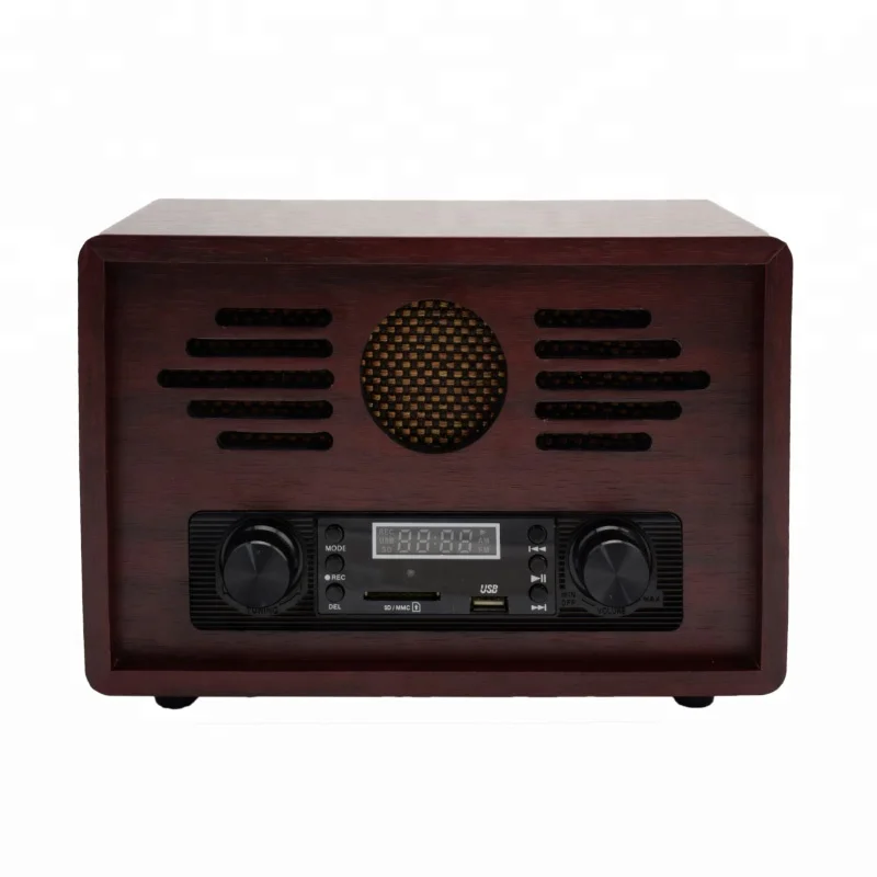 multi functions factory supply 2019 hot sale portable blue tooth antique  radio with USB SD play& recording