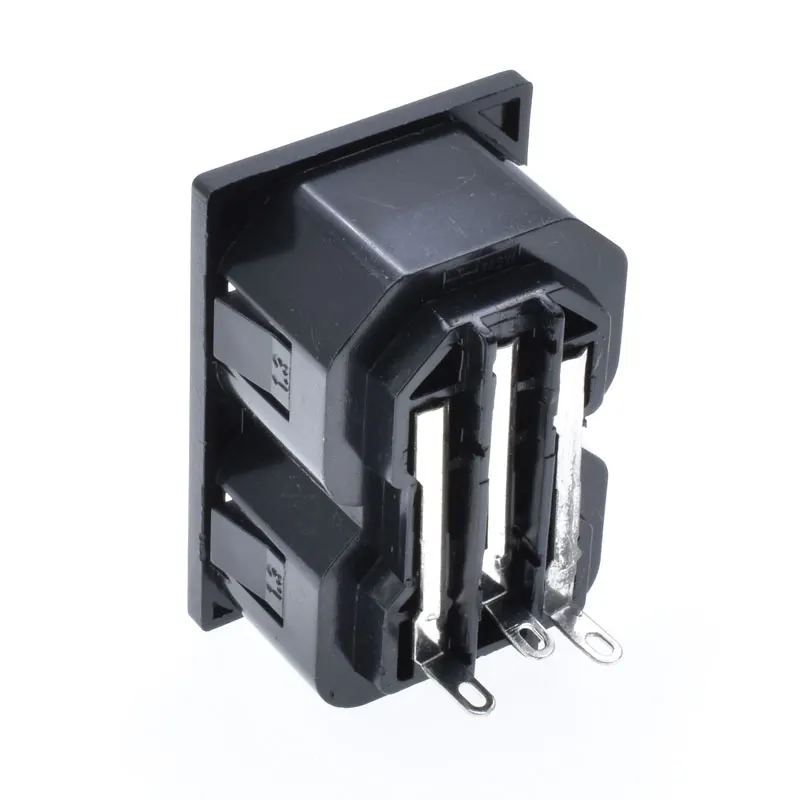 PDU AC IEC-C13 double male ac socket 3 hole 1.2position 10A250V power UPS connector cabinet electric interface