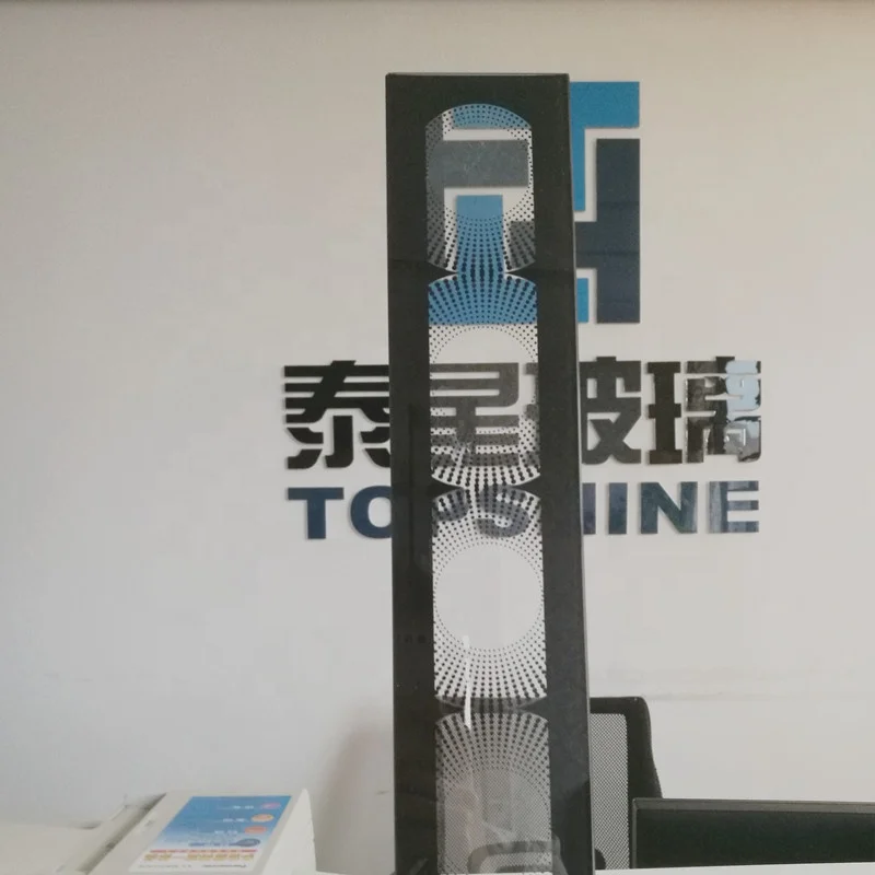 Customized decorative silk screen printing glass for led light cover glass lamp