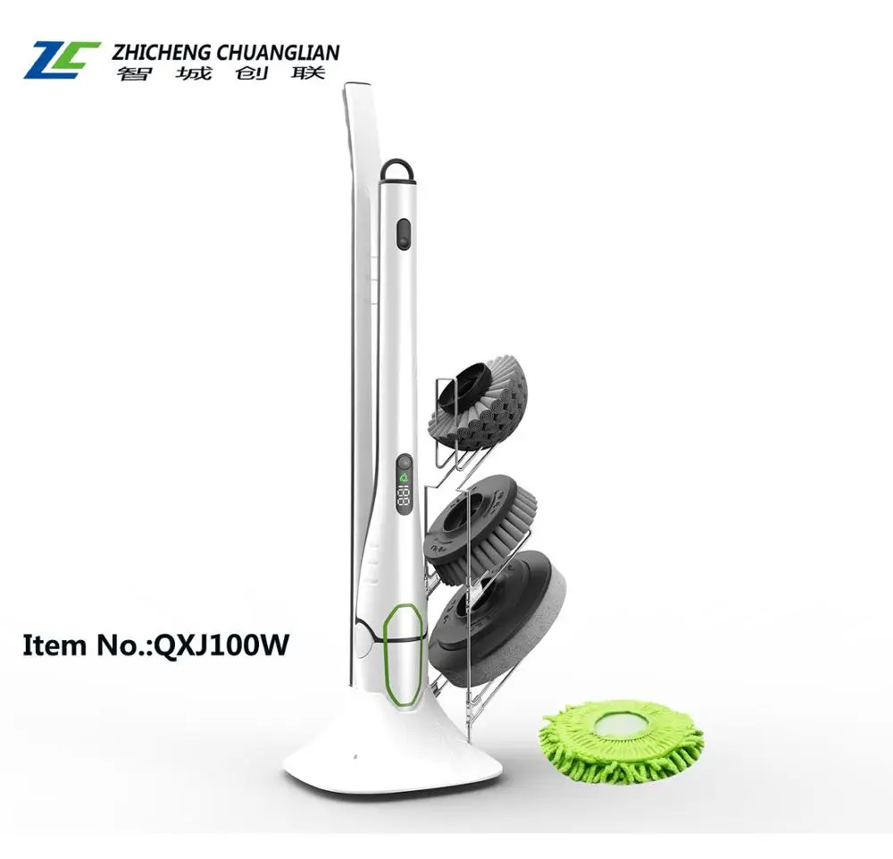 
High efficiency electric bathroom cleaning tool set floor scrubber kitchen cleaning brush electric spin scrubber grout sweeper 