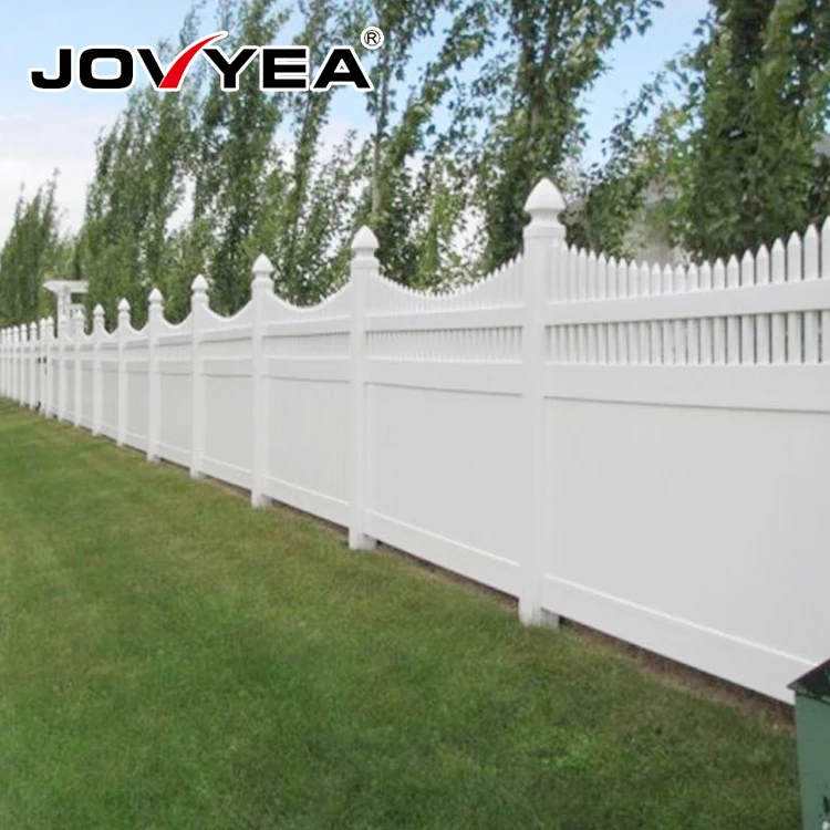 Decorative Modern PVC White Vinyl Privacy Fence Plastic Fencing Prices For Garden