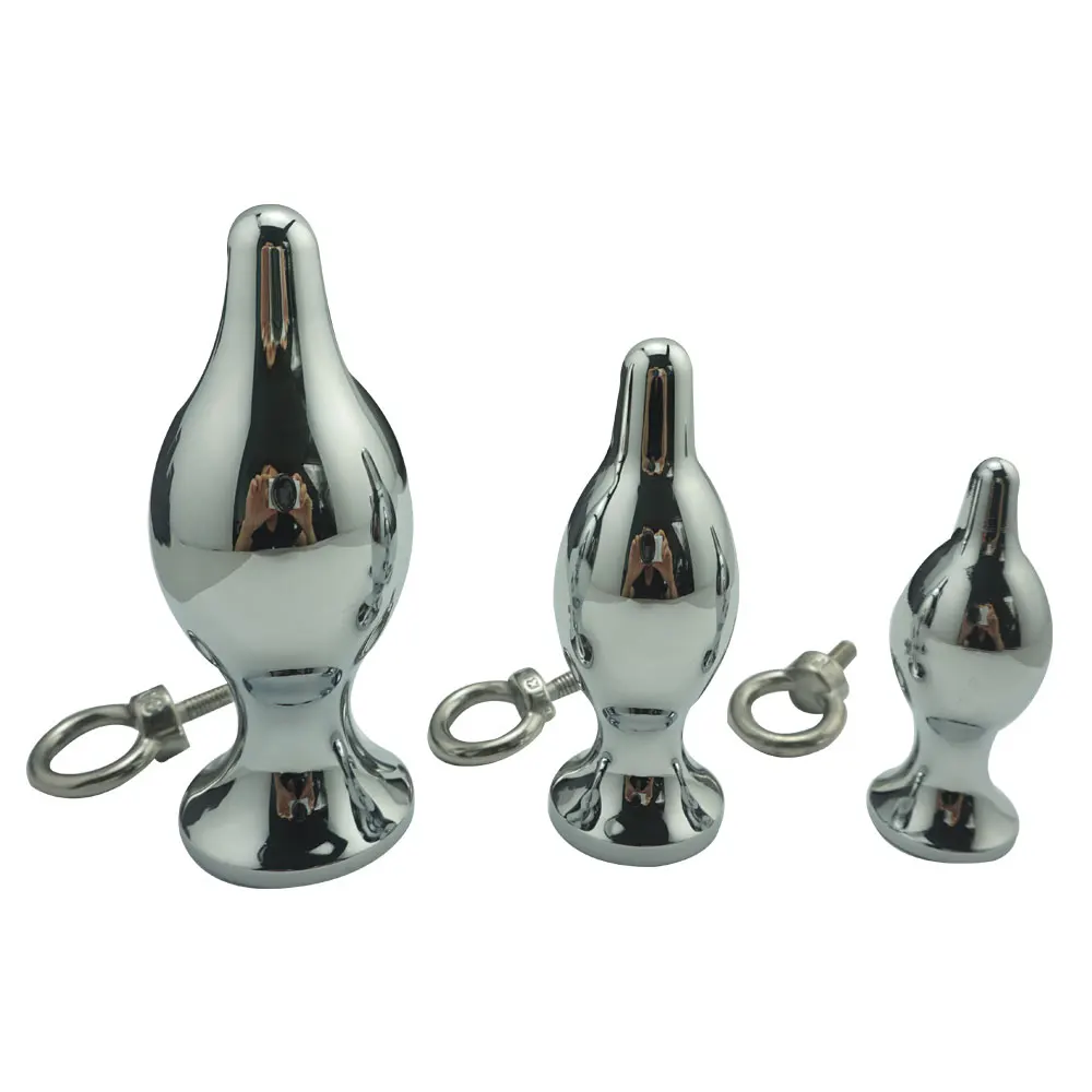 Dia 45mm 275g heavy Large size metal ass butt plug with ring insert sex toy