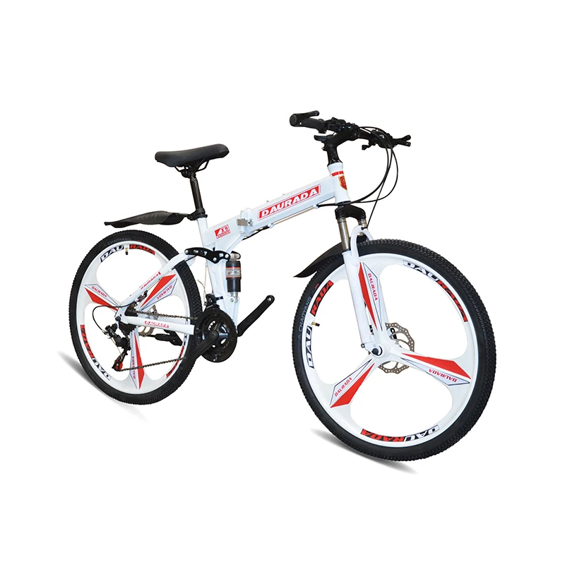 21 Speed Folding Mountain Bike 26 Inch Folding Bicycle Three Knives One Round Wheel MTB