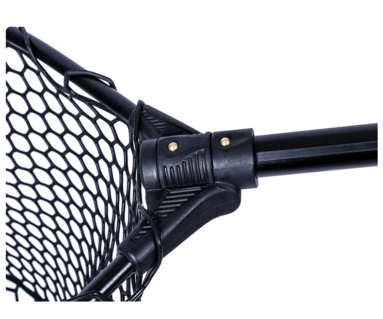 aluminum  landing net fly fishing  net catch and release net soft rubber mesh