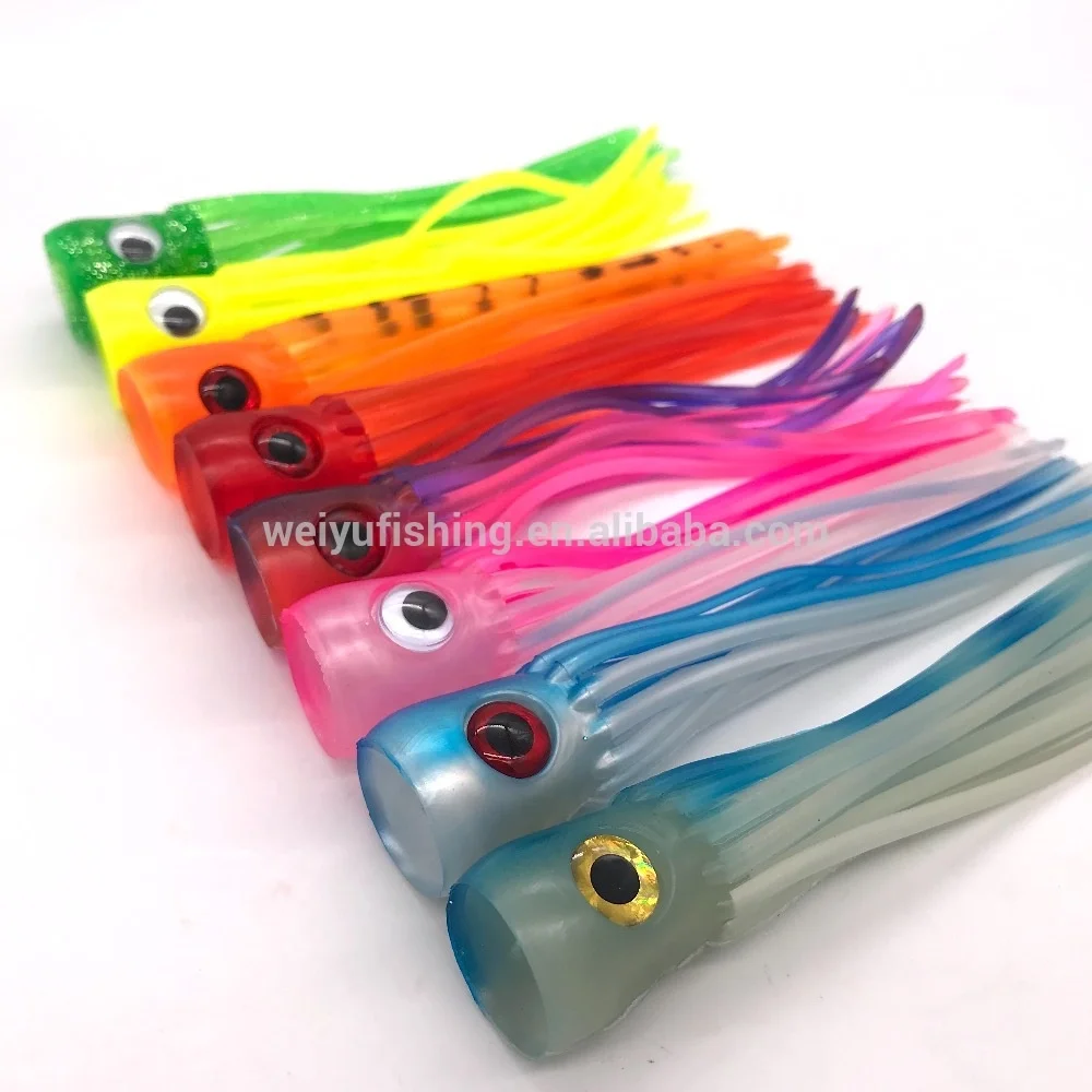 Soft PVC Chugger lure Offshore Trolling fishing Lures soft plastic fishing lures big game fishing tackle