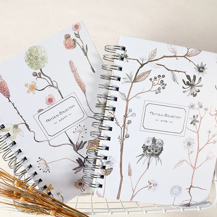 Top Quality  Promotional Printing Factory Classic Premium 120 Pages Double Wire  Paper cover Spirala Notebook