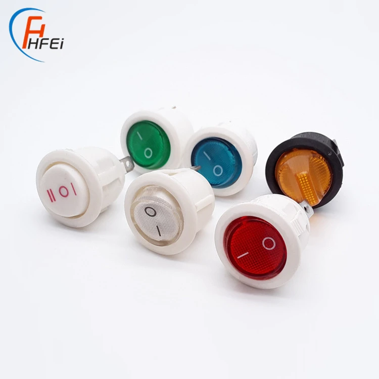 rleil 16mm 23mm Diameter Round ON-OFF Rocker Switch t105 250V