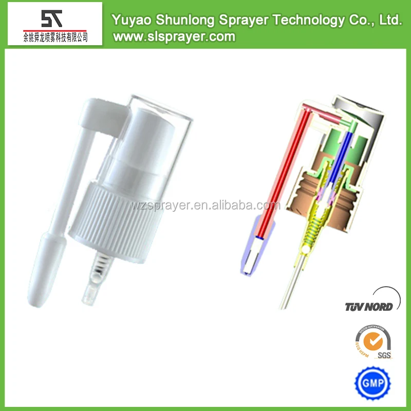 Plastic Pharmaceutical PP Medical Throat Sprayer, Oral Spray Pump with Throat Use for Mouth