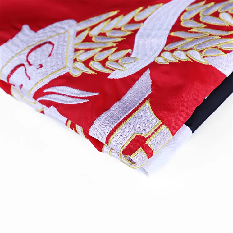 Factory price embroidery pattern good quality Afghanistan national flag black red green stripes 3*5 feet Afghan country banner