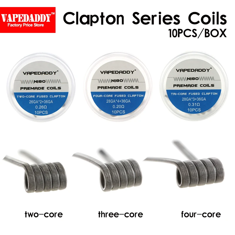 
High Quality Nichrome Heating Wire Four Core Fused Clapton Premade Coils 
