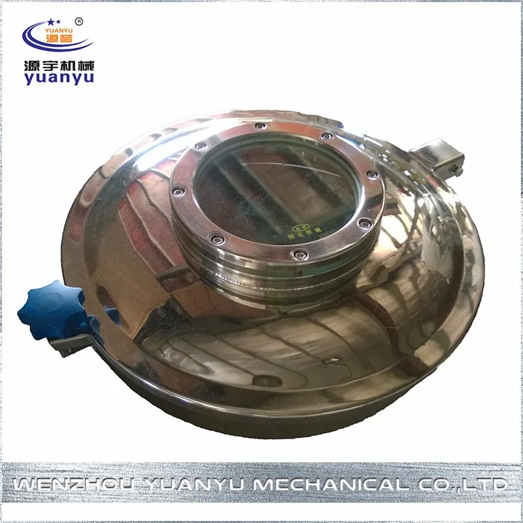 Stainless steel sanitary atmospheric pressure DN200 DN300 DN400 DN500 round manhole cover