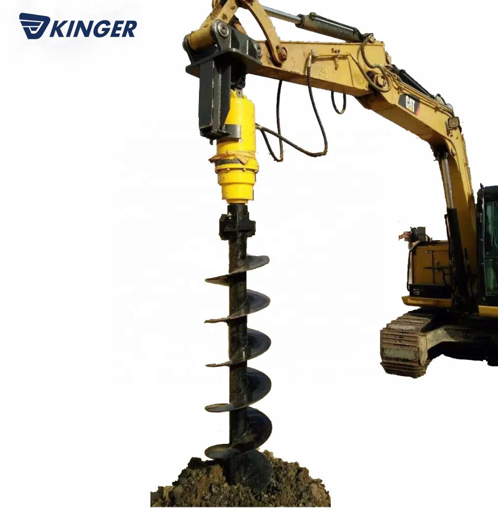 
KINGER excavator auger attachment earth auger drilling machine for sale 