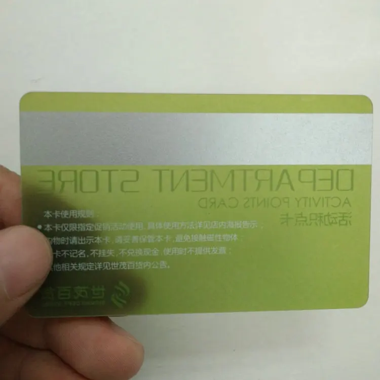 Custom dimension die cut metal magnetic stripe pvc card for membership loyalty