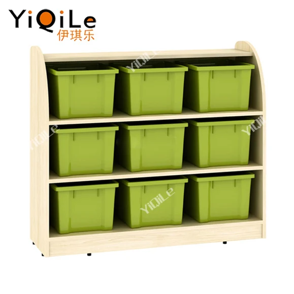 Three layer children toys rack preschool shelves kids room cabinets