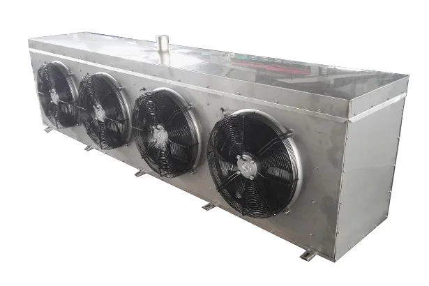 Low noise water air cooler with large air flow refrigerating unit