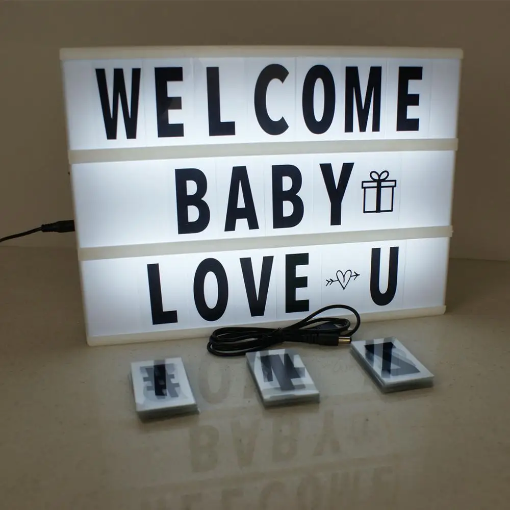 Кинематографическая светлые буквы led letter box (режим «конверта» кино Лайтбокс