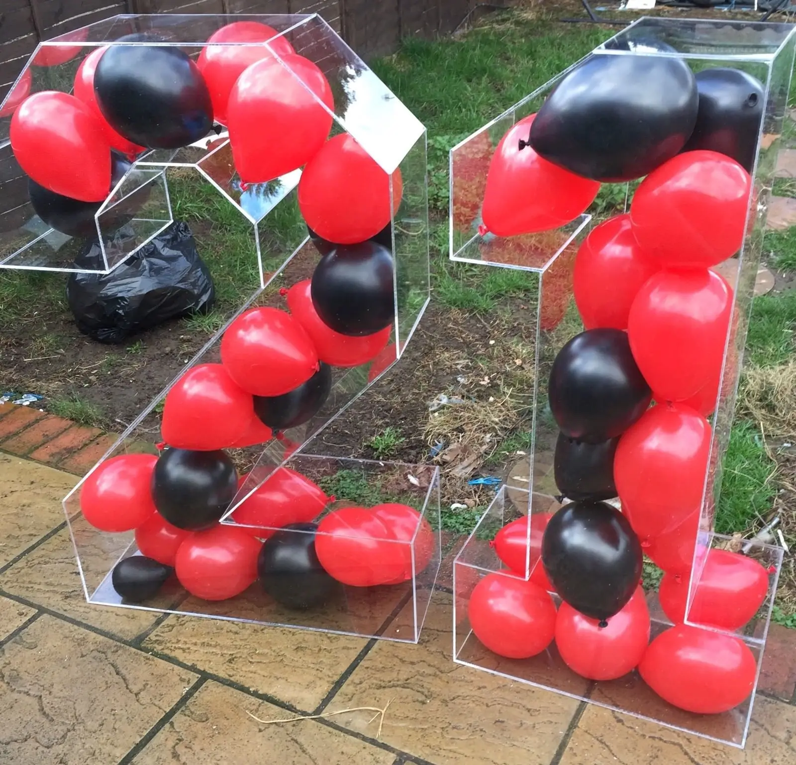 Hollow Balloon Display Number Clear Acrylic Plastic Large 3d for Wedding Customized Christmas Decoration Supplies Event & Party