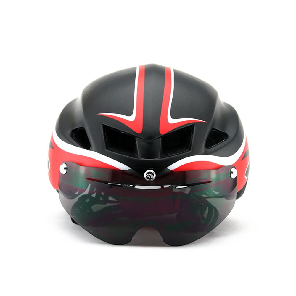 New Inmold time trial TT road downhill Bicycle Helmet with glasses CPSC