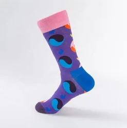 KANGYI Wholesale Satr Pattern Colorful China Ankle Men Long Crew Socks For Men