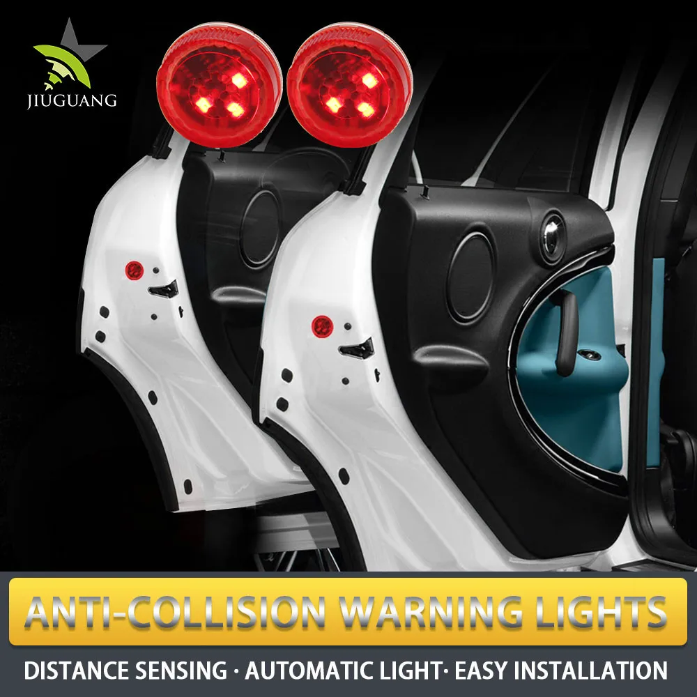 Magnetic Wireless Button Battery Auto Door Light, Anti Collision LED Strobe Warning Lamp