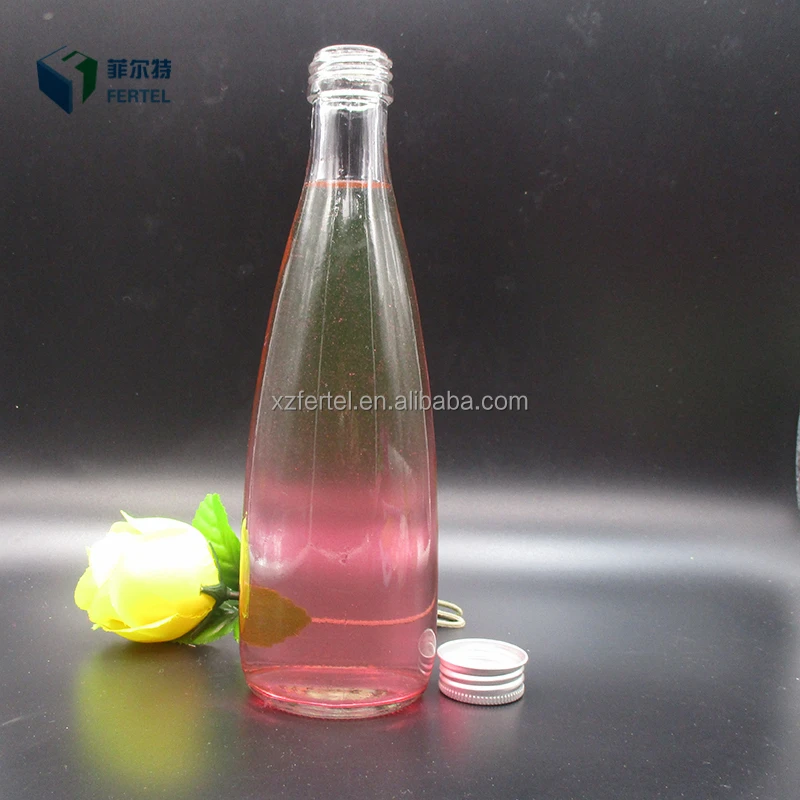 Custom design glass beverage/water/coke/sprite soft drink bottle