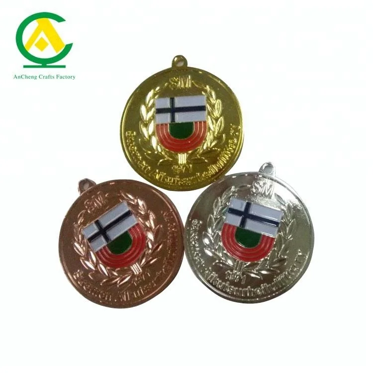 Fashion Custom Old Cheap Sport Country Flag Metal Boxing Medal as Souvenir Gift