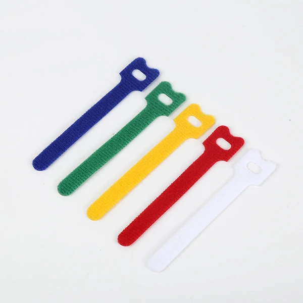 P shape hook and loop cable ties