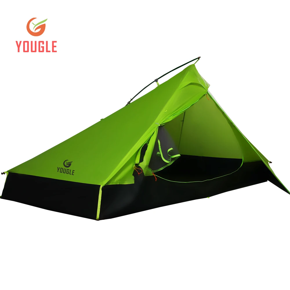 20D single Layer 2 Men Two Person Backpacking Tent 3 Season For Camping Hiking Trekking Travelling Ultralight Silicone Coated