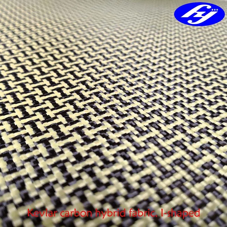 200g/m2 I-shape Kevlar carbon hybrid fabric/cloth/rolling