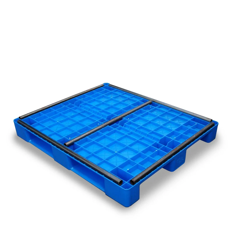 heavy duty steel tubes reinforced plastic pallet recycled shipping pallets warehouse storage plastic pallet