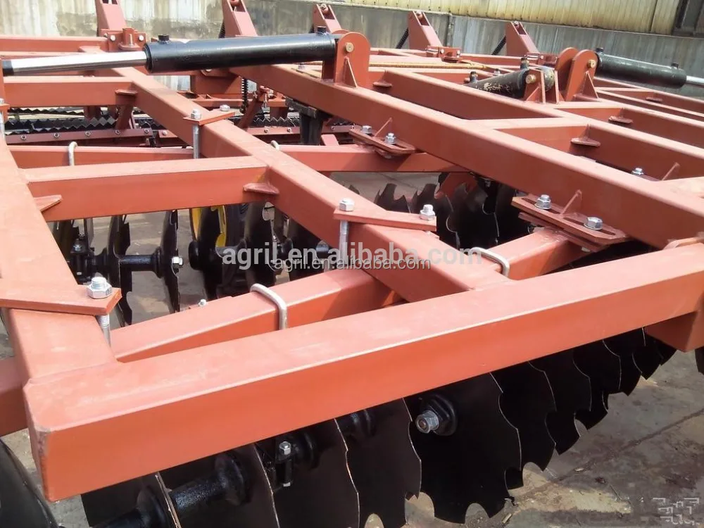 huge duty farm tractor use hydraulic combined land preparation machine with disk harrow, disk plough