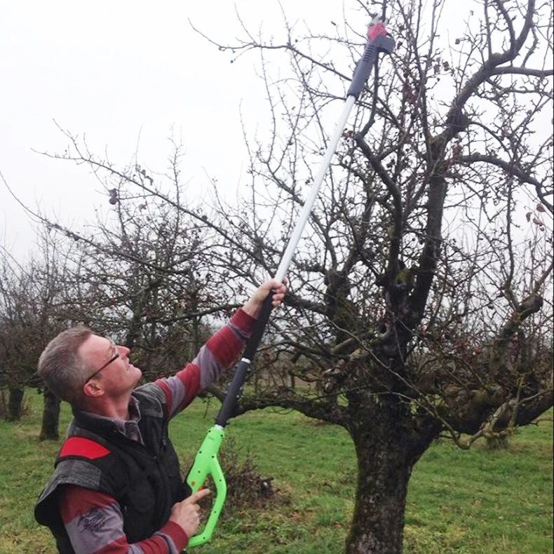 Телескопические электрические ножницы с литий-ионным аккумулятором и длинным удлинителем