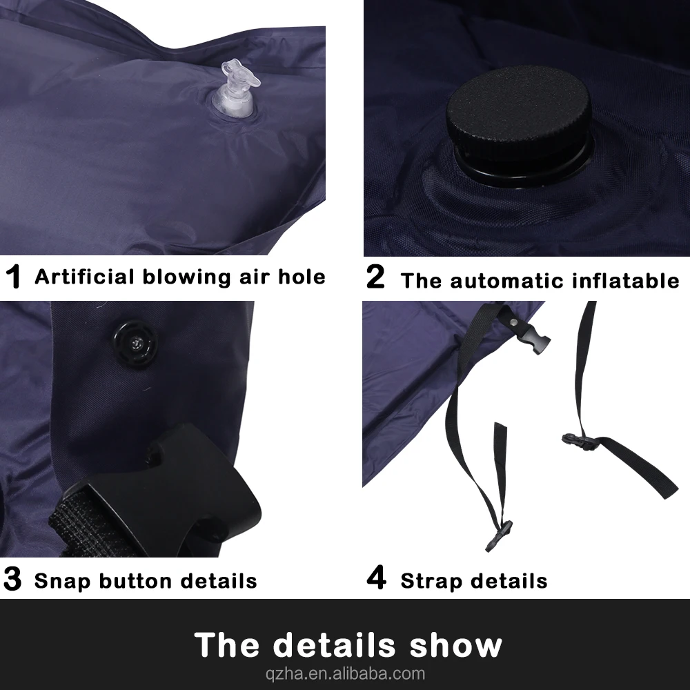 
dark blue outdoor camping automatic self inflating adult sponge/camping mat 